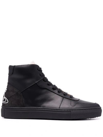 Vivienne Westwood Flatform High-top Sneakers In Black
