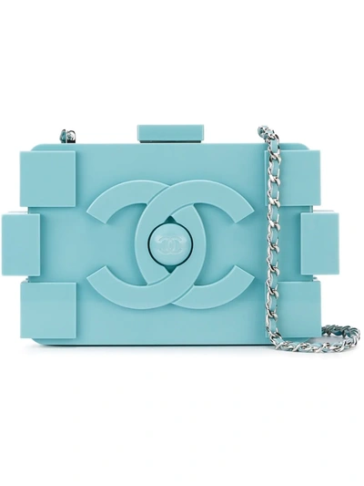 Pre-owned Chanel 2013 Boy Brick Clutch In Blue