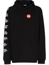 Raf Simons Oversized Patch-embellished Hoodie In 黑色
