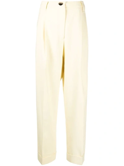 GANNI HIGH-RISE TAILORED TROUSERS