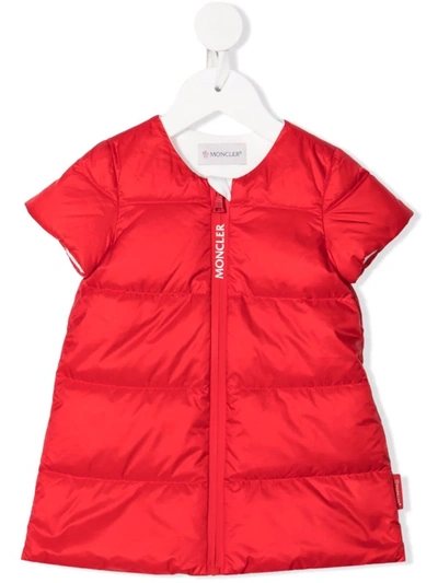 Moncler Babies' Girls Red Down Padded Dress