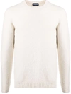 Drumohr Crewneck Wool Jumper In 白色