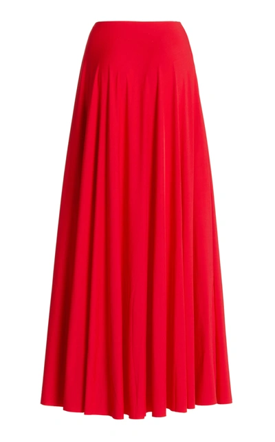 Maygel Coronel Women's Mar Jersey Midi Skirt In Red