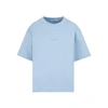 Acne Studios Logo-print Crew Neck T-shirt In Blue