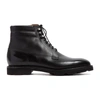 John Lobb Men's Alder Grained Leather Hiking Boots In Black