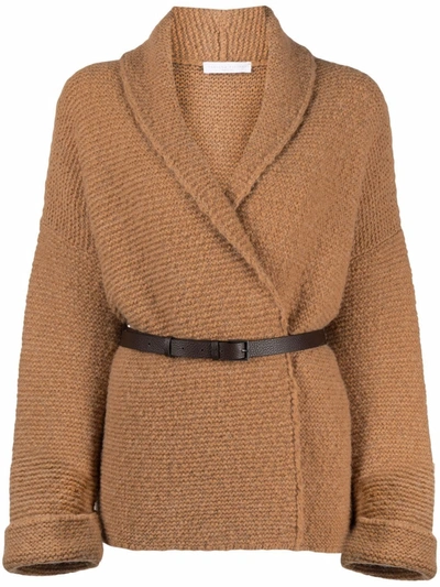 Fabiana Filippi Chunky Knitted Cardigan In Braun