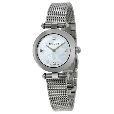 Gucci Diamantissima Mother Of Pearl Dial Ladies Watch Ya141504 In Mop / Mother Of Pearl