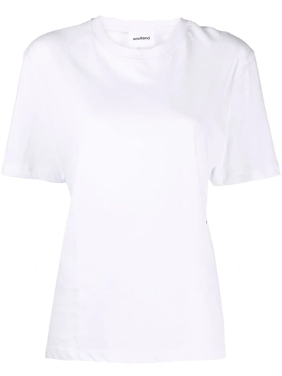 Soulland Cea Organic-cotton T-shirt In White