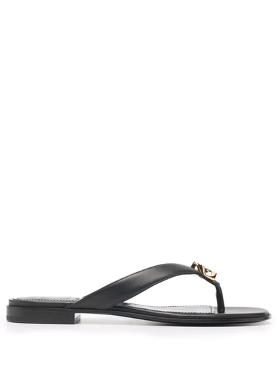 Givenchy Black G Chain Buckle Sandals