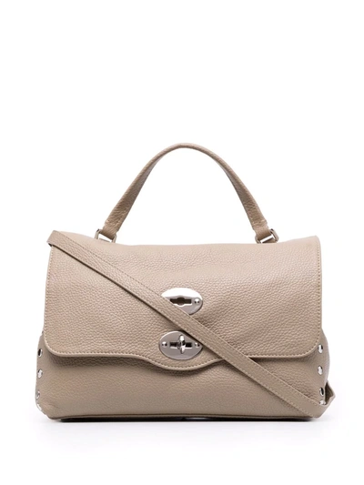 Zanellato Postina Stripe-strap Leather Bag In Beige