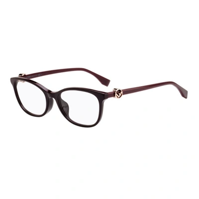 Fendi Ladies Red Square Eyeglass Frames Ff 0337/f 08cq
