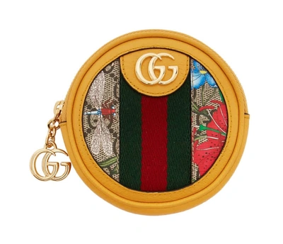 Gucci Ladies Ophidia Gg Flora Coin Purse In Green,red,yellow