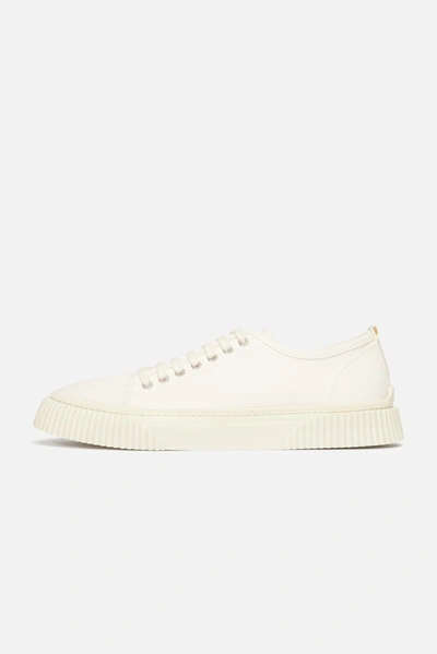 Ami Alexandre Mattiussi Low-top Sneakers With Textured Sole In Neutrals