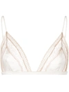Kiki De Montparnasse Silk Blend Tiered Soft Triangle Bra In White