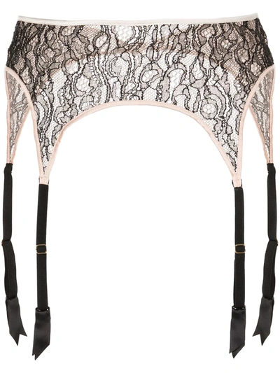 Kiki De Montparnasse Lace Panel Garter Belt In Black