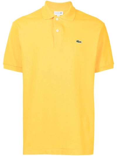 Lacoste L.12.12 Logo-embroidered Polo Shirt In Yellow