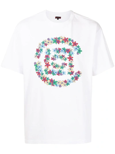 Clot 白色 Flowers Logo T 恤 In White