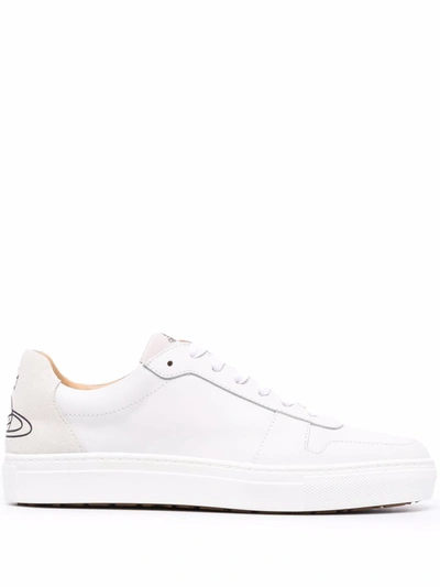 Vivienne Westwood Logo-print Flatform Sneakers In White