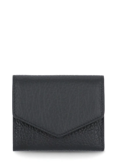 Maison Margiela Leather Wallet In Black