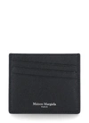 MAISON MARGIELA PEBBLED LEATHER CARD HOLDER,S35UI0432 P0399T8013