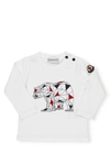 Moncler Long Sleeved Shirt With Print In White