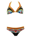 Dolce & Gabbana Carretto-print Bikini In Multicolor