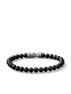 David Yurman Men's Matte Black Onyx & Sterling Silver Beaded Bracelet In Silber
