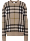 BURBERRY BURBERRY CHECK-PATTERN CASHMERE JUMPER