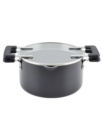 Farberware Cookstart 6-quart Straining Saucepot In Black