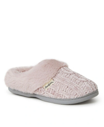 Dearfoams Women's Claire Marled Chenille Knit Clog In Pale Mauve