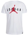 Jordan Big Boys Brand Graphic Short Sleeves T-shirt In White