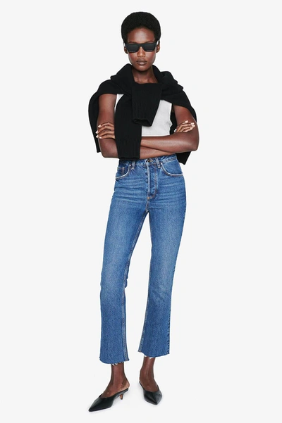 Anine Bing Sonya High Waist Slim Jeans In Indigo
