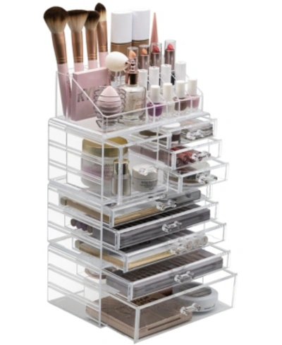 Sorbus Cosmetic Makeup And Jewelry Display Storage Case In Clear