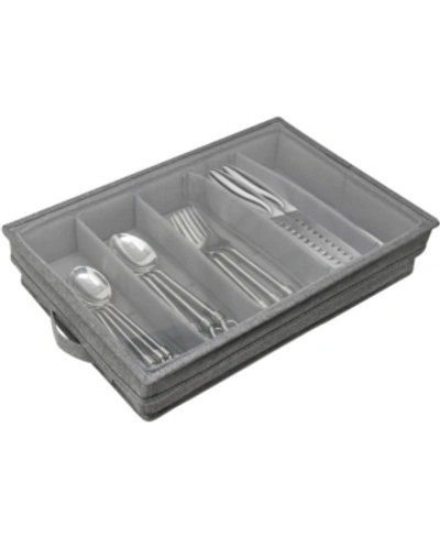Sorbus Cutlery Organizer With Lid In Gray
