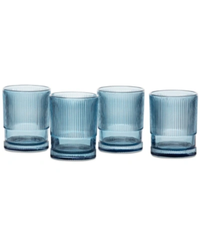 Fortessa Noho Iced Beverage 12.85-oz. Glasses, Set Of 4 In Blue