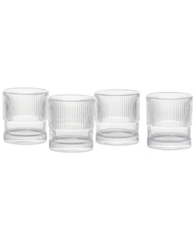 Fortessa Noho Double Old-fashioned 9.85-oz. Glasses, Set Of 4 In Clear