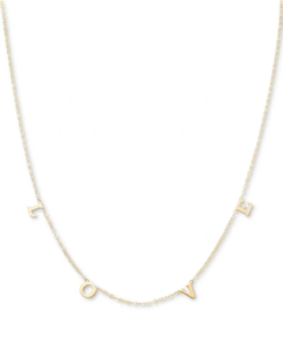 Macy's Love Letter 18" Statement Necklace In 10k Gold