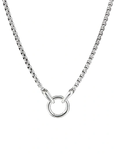 DAVID YURMAN STERLING SILVER SMOOTH AMULET BOX CHAIN NECKLACE (2.7MM)