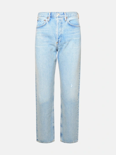 Agolde Nico High-rise Straight-leg Jeans In Light Blue