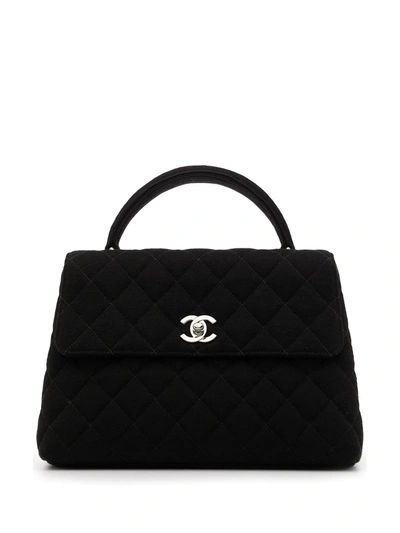 Pre-owned Chanel 1997 Diamond-quilted Top-handle Bag In 黑色
