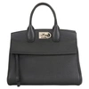 Ferragamo Studio Top Handle Satchel Bag In Nero
