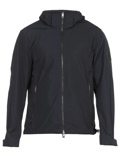 Burberry Packaway Hood Jacket In Navy