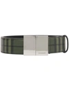 BURBERRY CHECK LEATHER BELT