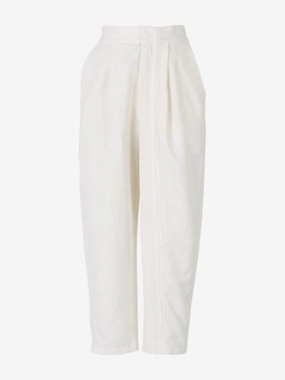Stella Mccartney High Waist Capri Trousers In White