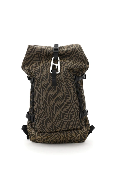 Fendi Ff Vertigo Backpack In Brown