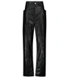 Isabel Marant Étoile Tessini Vegan Leather Straight-leg Pants In Black