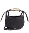 Chloé Small Kiss Bag In Fine-grained Calfskin In Blue