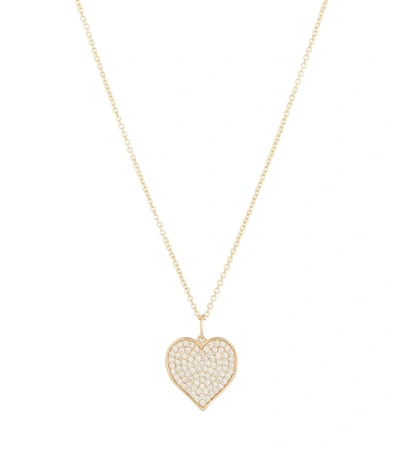 Sydney Evan 14kt Yellow Gold Heart Necklace With Diamonds