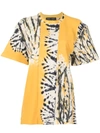 Proenza Schouler Cutout Tie-dyed Cotton-blend Jersey T-shirt In Yellow
