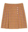 GUCCI CHECKED WOOL SKIRT,P00584173